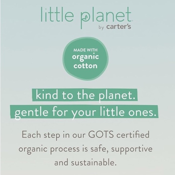 EUC Little Planet by Carter's Baby Organic Signature Stitch Cardigan Grey 9M - Picture 3 of 11